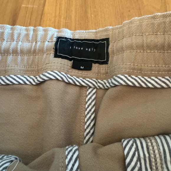 I love ugly Zespy drop crotch Chino beige pants size medium - Picture 2 of 4